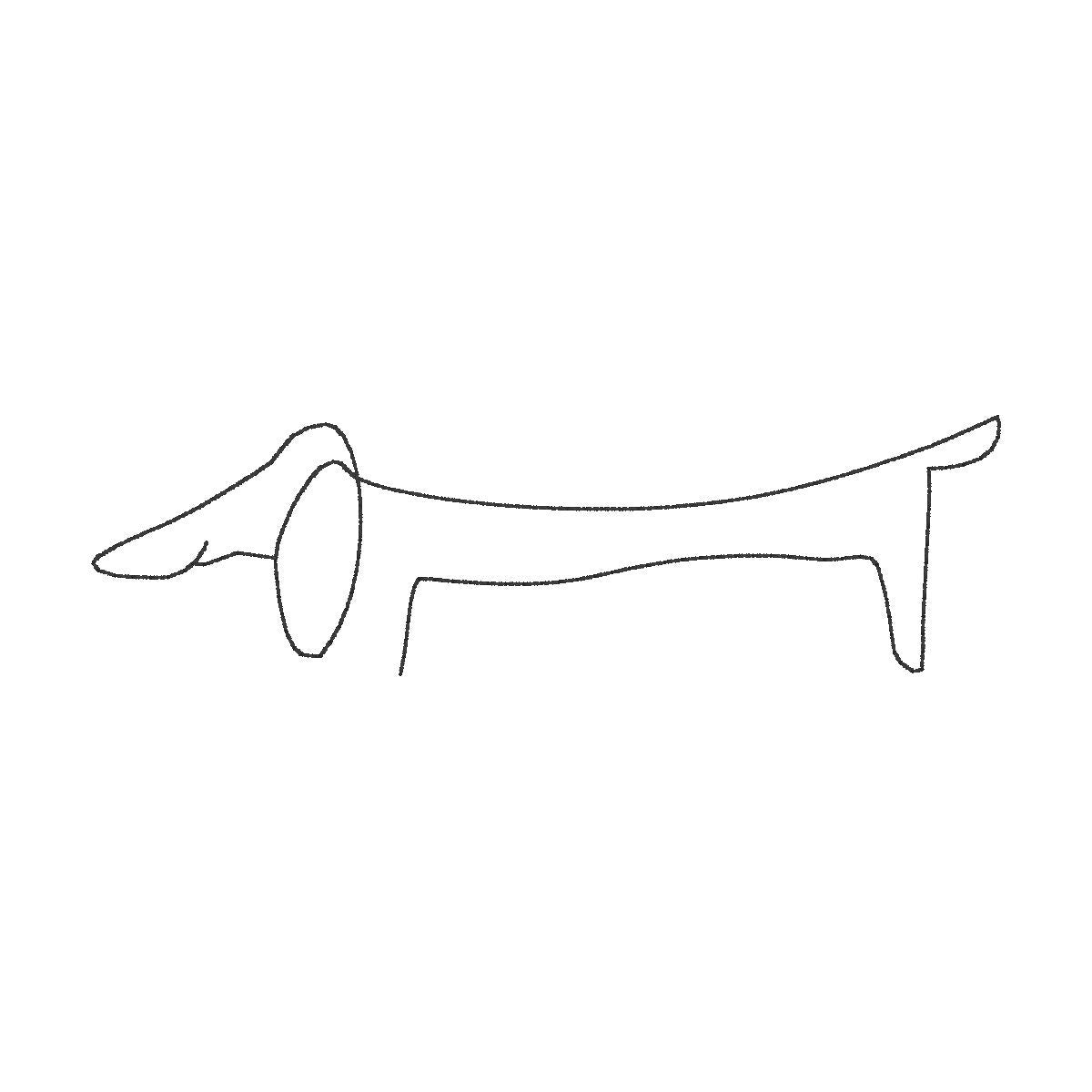 One line dachshund line machine embroidery design, Dachshund Embroidery Design, Quick stitch Dog Embroidery Design