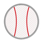 Baseball Satin Stitch Applique Design, Quick Stitch Baseball Embroidery Design, Satin Stitch Baseball Design