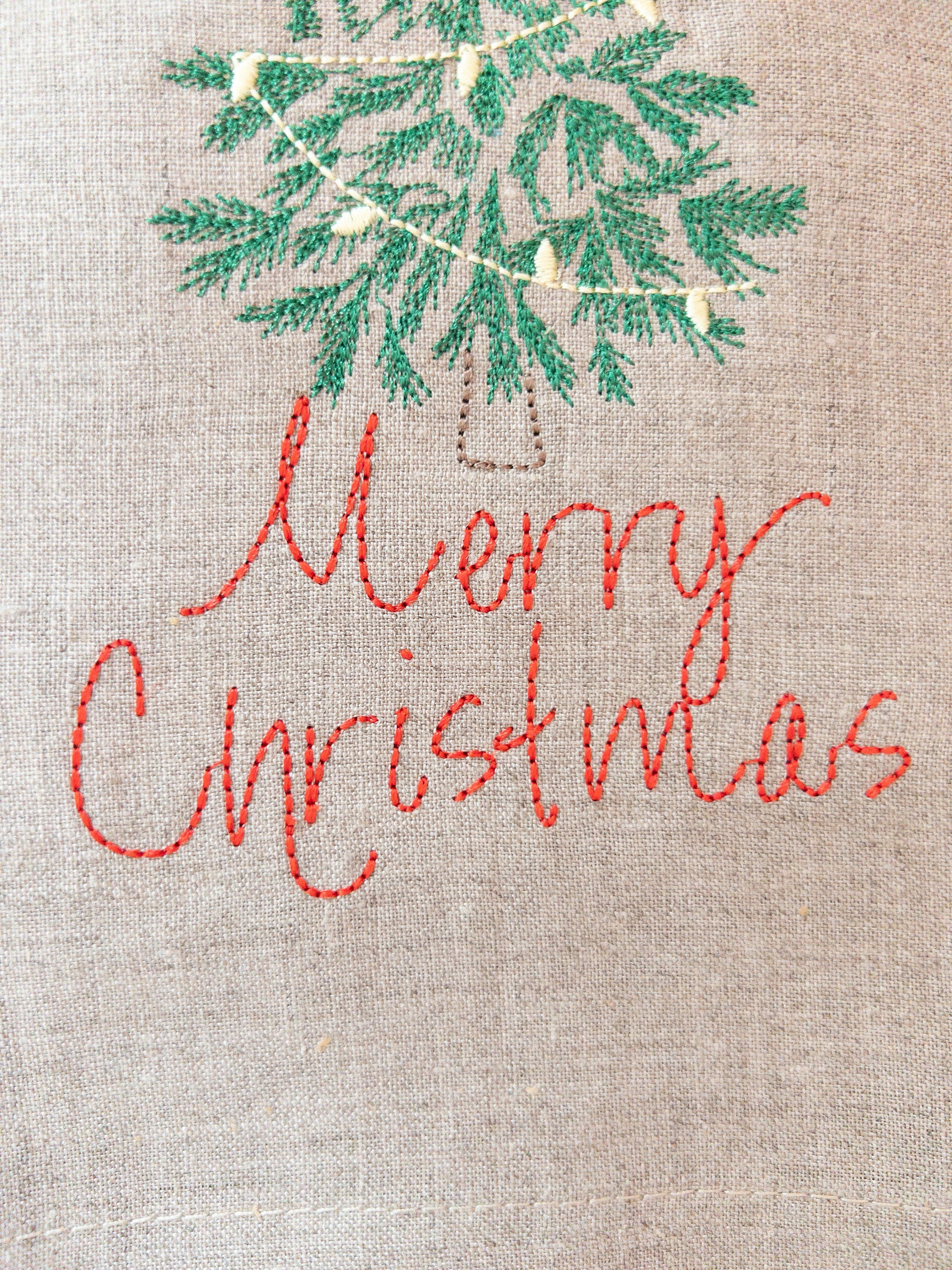 The Gus Bean Stitch Embroidery Font, Handwriting Machine Embroidery Font, Playful Embroidery font, 1", 1.5", 2" font size