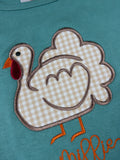 Turkey Applique Machine Embroidery Design, Satin Stitch Turkey Applique Machine Embroidery, Thanksgiving Design, Turkey Embroidery Design