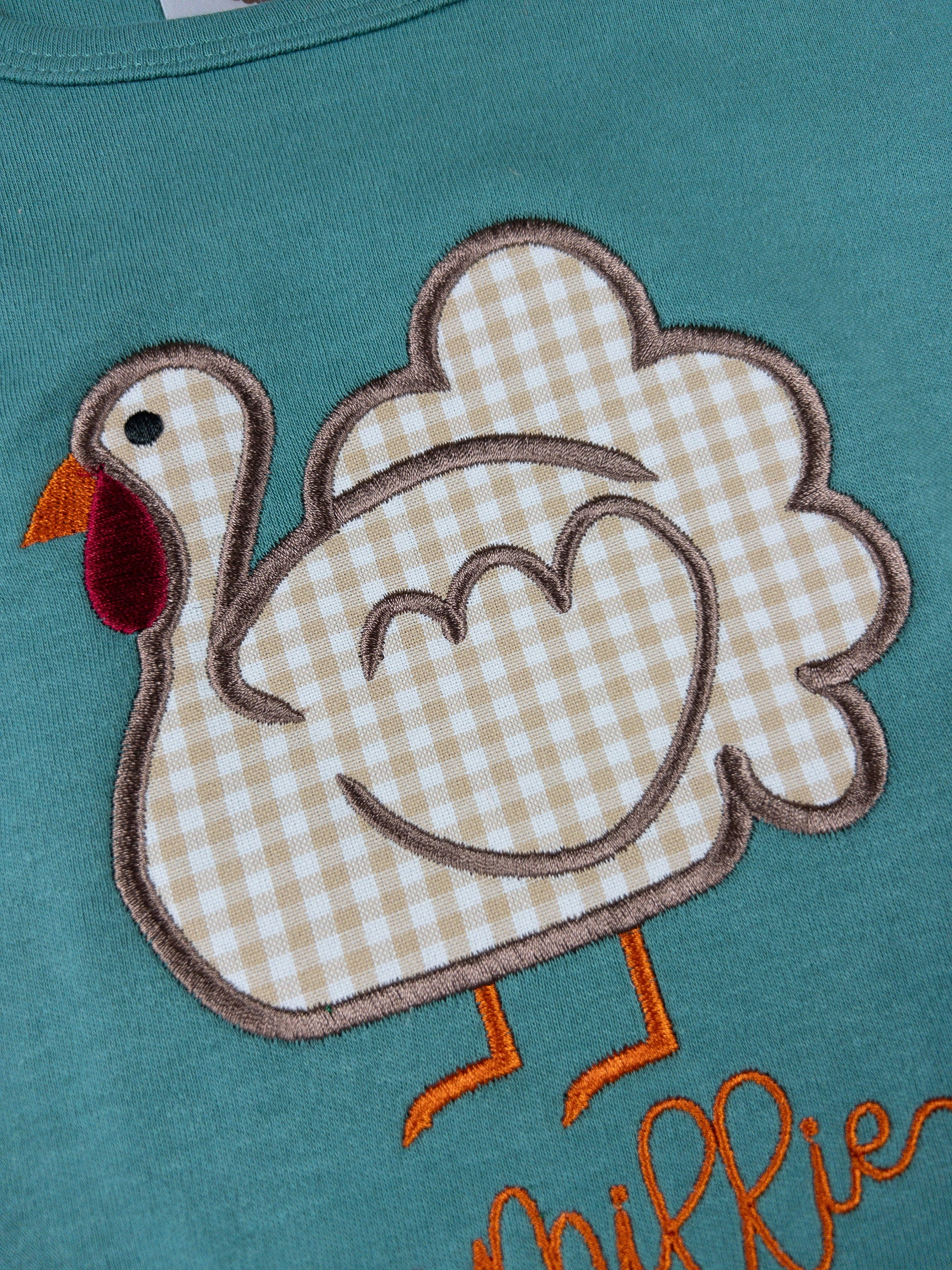 Turkey Applique Machine Embroidery Design, Satin Stitch Turkey Applique Machine Embroidery, Thanksgiving Design, Turkey Embroidery Design