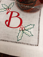 Tiny Holly Machine Embroidery Design, Mini Holly Embroidery Design, Tiny Christmas Designs for small embroidery, Bean Stitch Holly Design