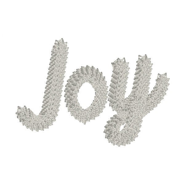 Joy Machine Embroidery Design, Joy Chain Stitch Fill Machine Embroidery Design, Chain Stitch Design