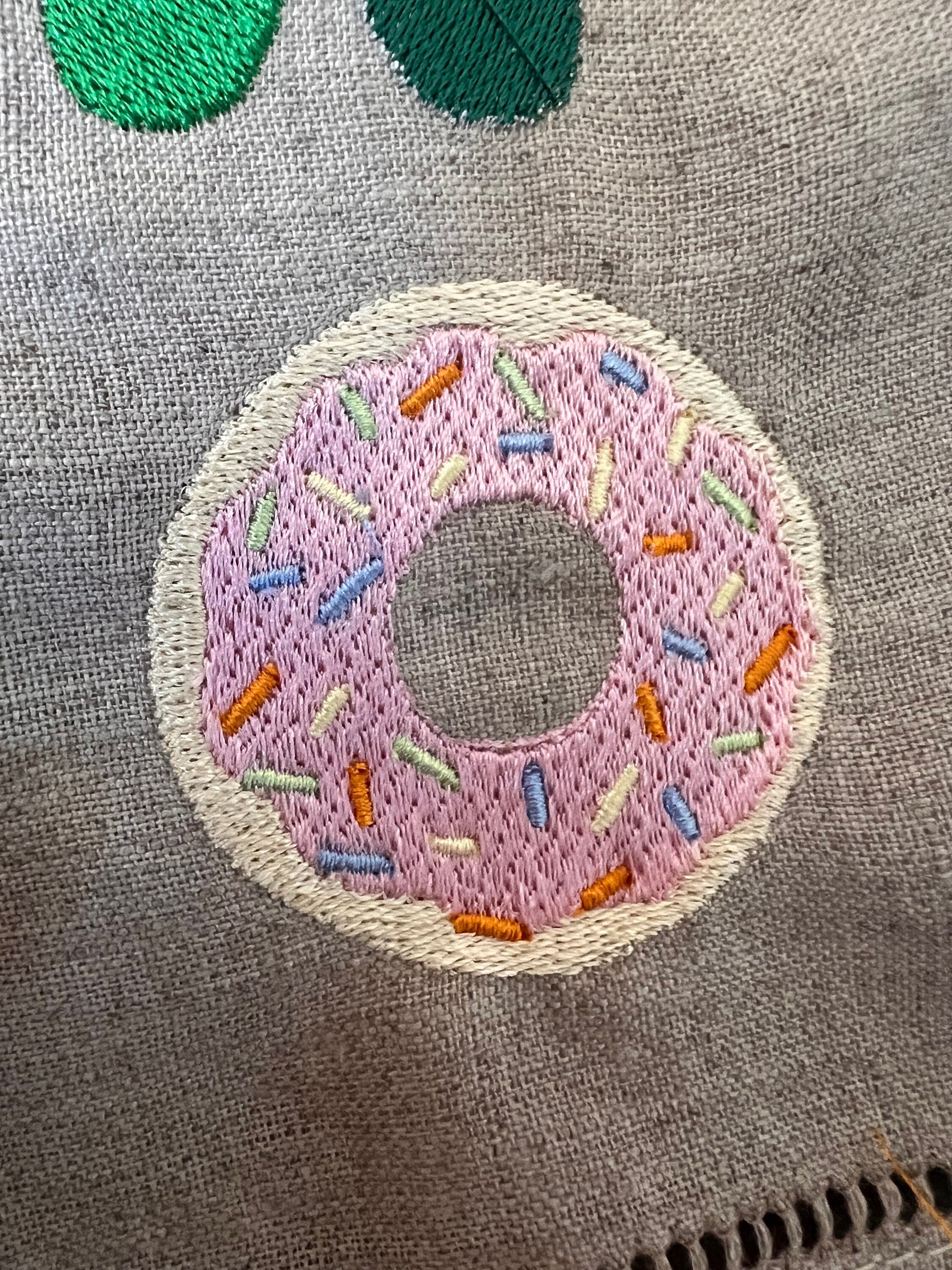 Whimsical Sprinkle Donut Mini Embroidery Design, 2 inch Donut Design, Donut Embroidery Design, Donut Mini Machine Embroidery Design