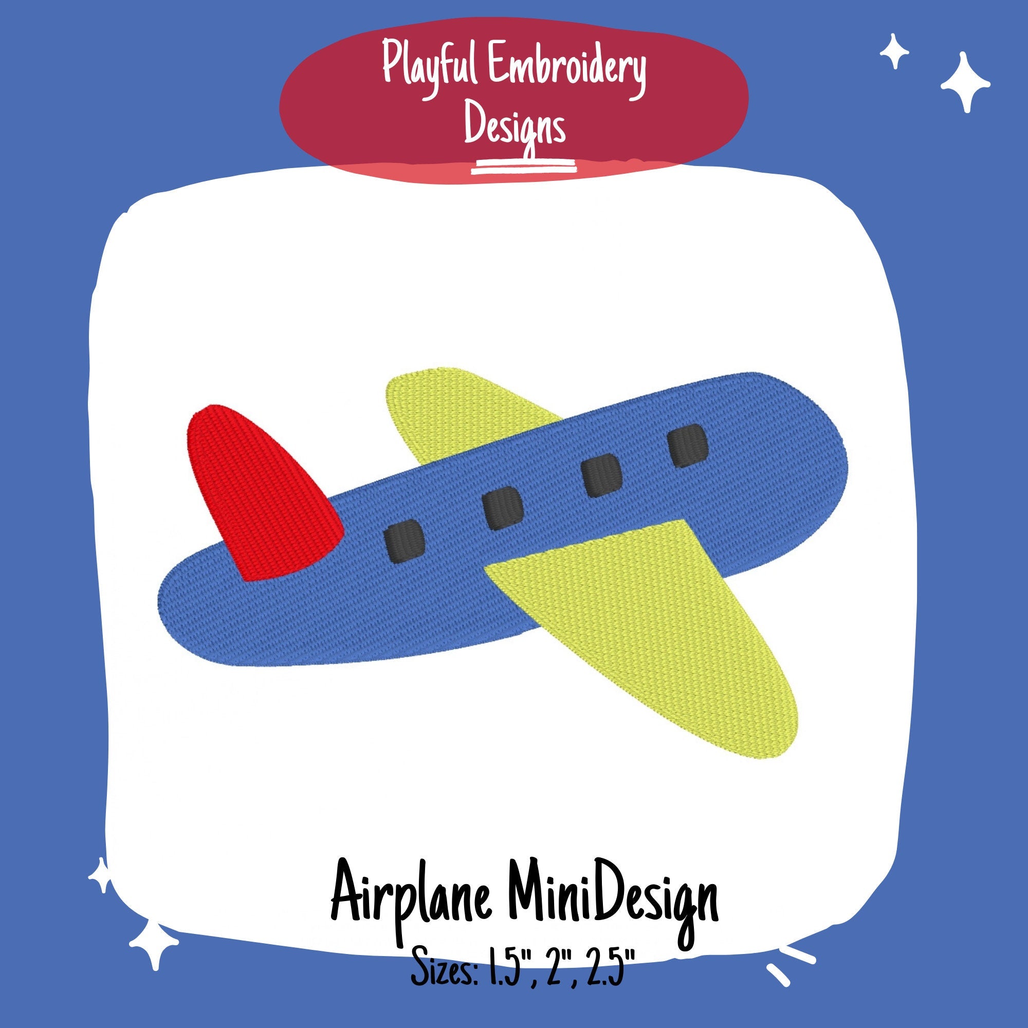 Airplane Mini Machine Embroidery Design, Plane Mini Embroidery Design, Boy Embroidery Design