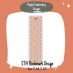 In The Hoop Bookmark Machine Embroidery Design, Simple ITH Bookmark, Rectangle Bookmark, 4x4, 5x7 hoop