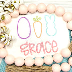 Easter Egg Carrot Bunny Scribble Machine Embroidery Design, Easter Scribble Design, Quick Stitch Easter Design