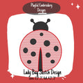 Ladybug Sketch Machine Embroidery Design, Sketch Ladybug Embroidery Design, Spring Bug Embroidery Design, Lady Bug Design