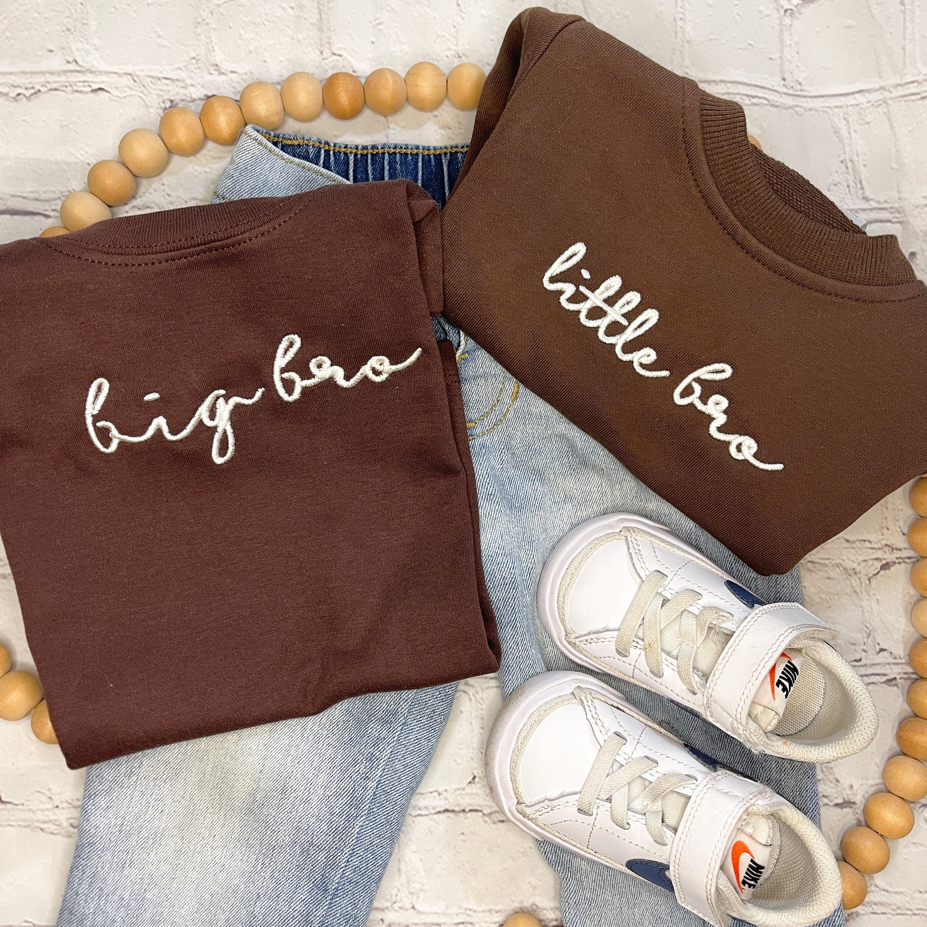 Sibling Bundle Machine Embroidery Design, Satin Stitch Design, Embroidery Design, Big Brother Embroidery Design, Big Sister Design