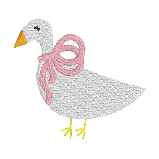 Goose Mini Machine Embroidery Design, Vintage Baby Embroidery Design, Vintage Goose Design, Girly Goose Design, Goose Mini Design