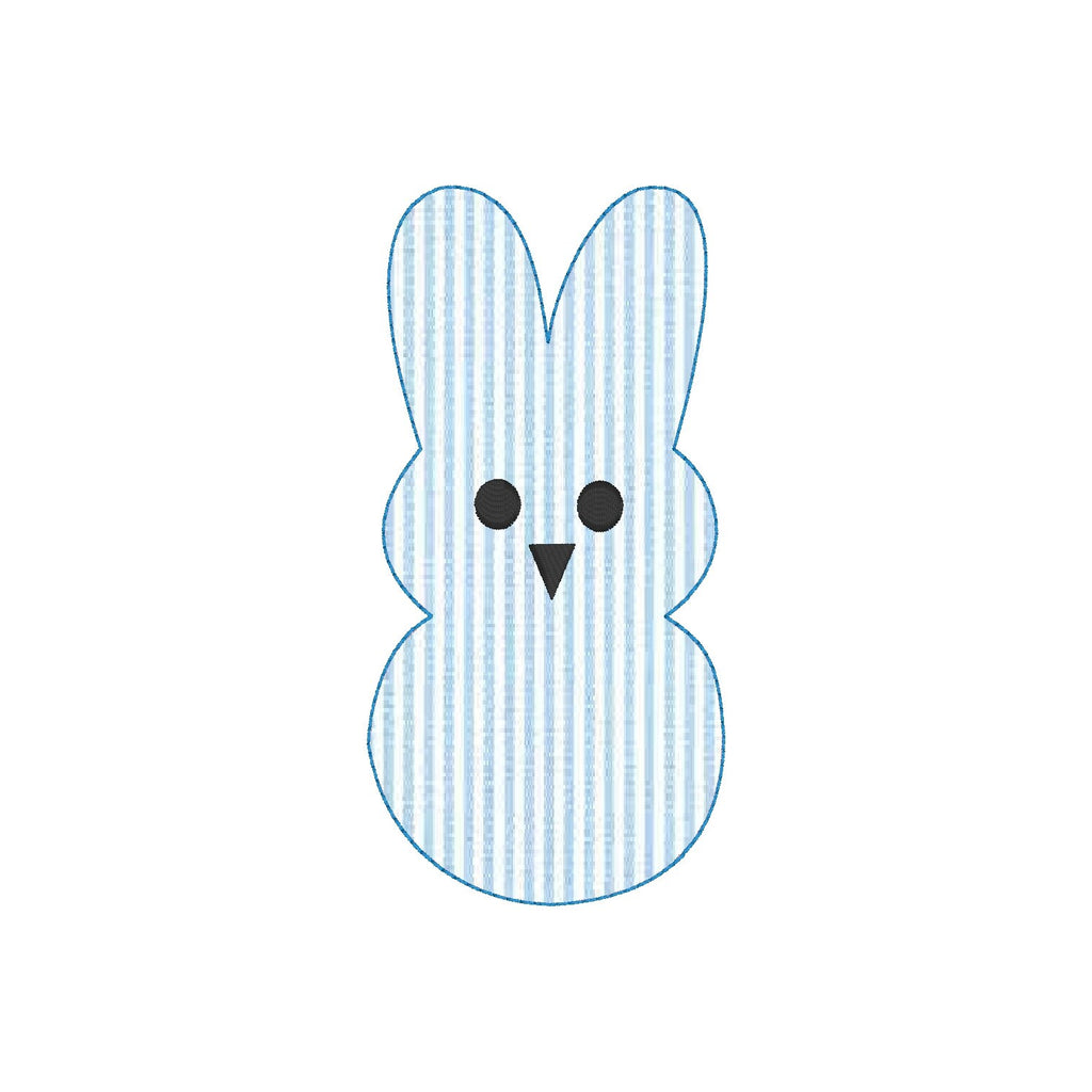 Bean Stitch Applique Easter Bunny Machine Embroidery Design, Peep Applique Design, Single Bunny Applique Design, Easter Applique