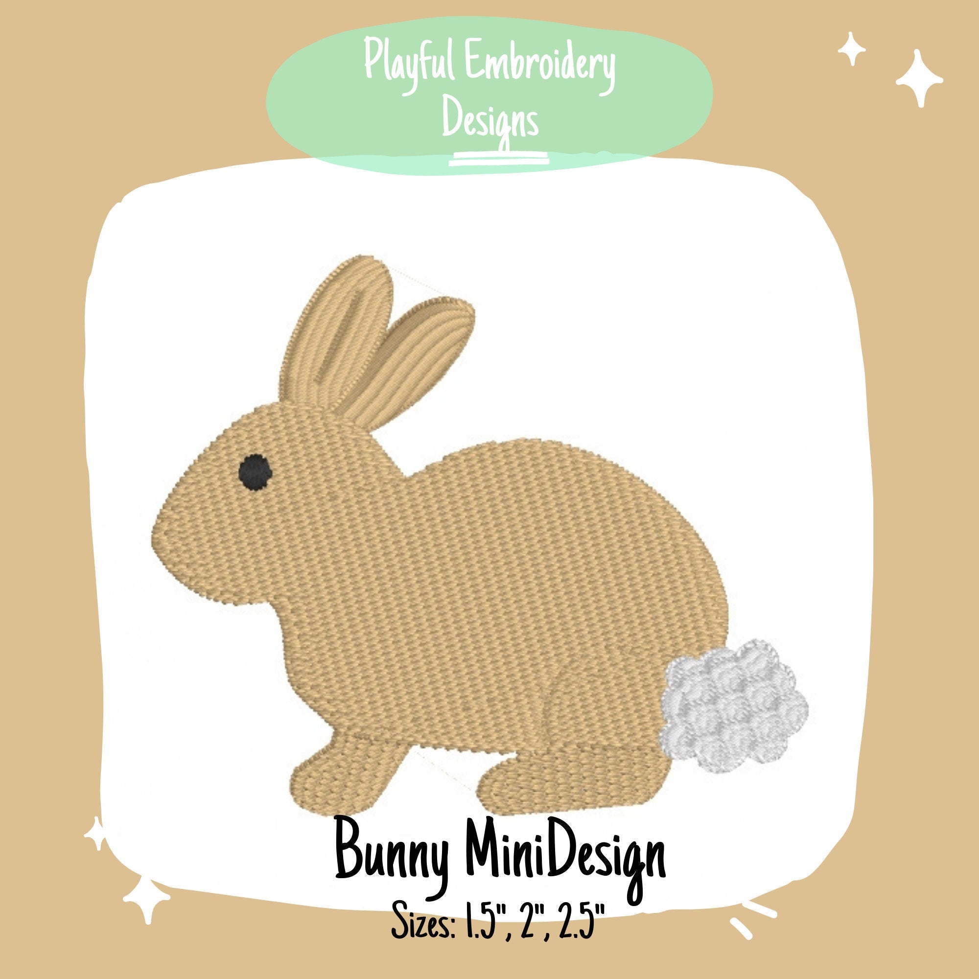 Bunny Mini Embroidery Design, Small Bunny Embroidery, Easter Mini Design