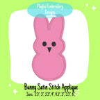 Satin Stitch Applique Easter Bunny Machine Embroidery Design, Peep Applique Design, Single Bunny Applique Design, Easter Applique