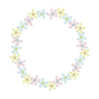 Daisy Circle Frame Machine Embroidery Design, Floral Frame Embroidery Design, Flower Frame Embroidery Design, Vintage Inspired Floral Frame