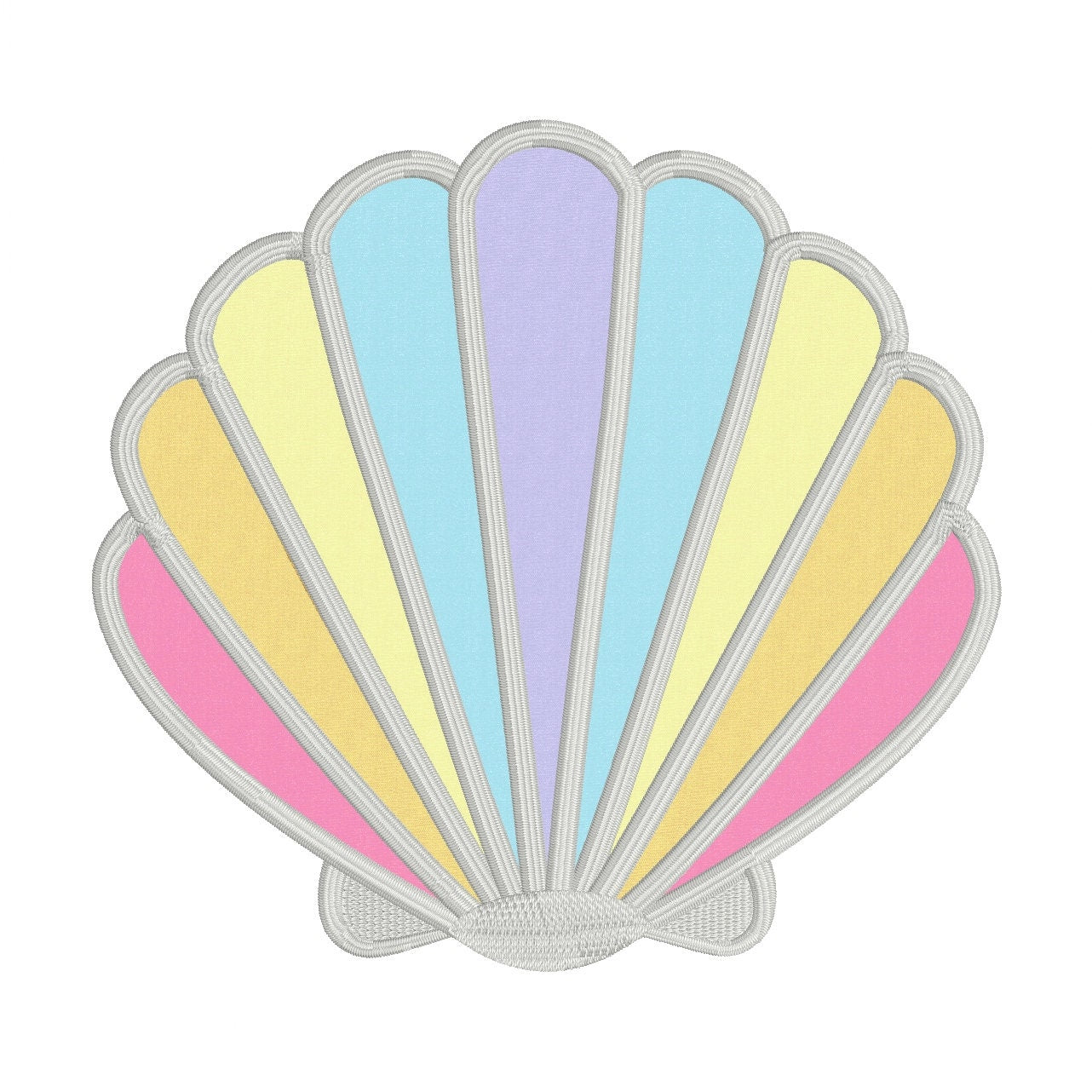 Shell Applique Design, Sea shell applique design, machine embroidery design