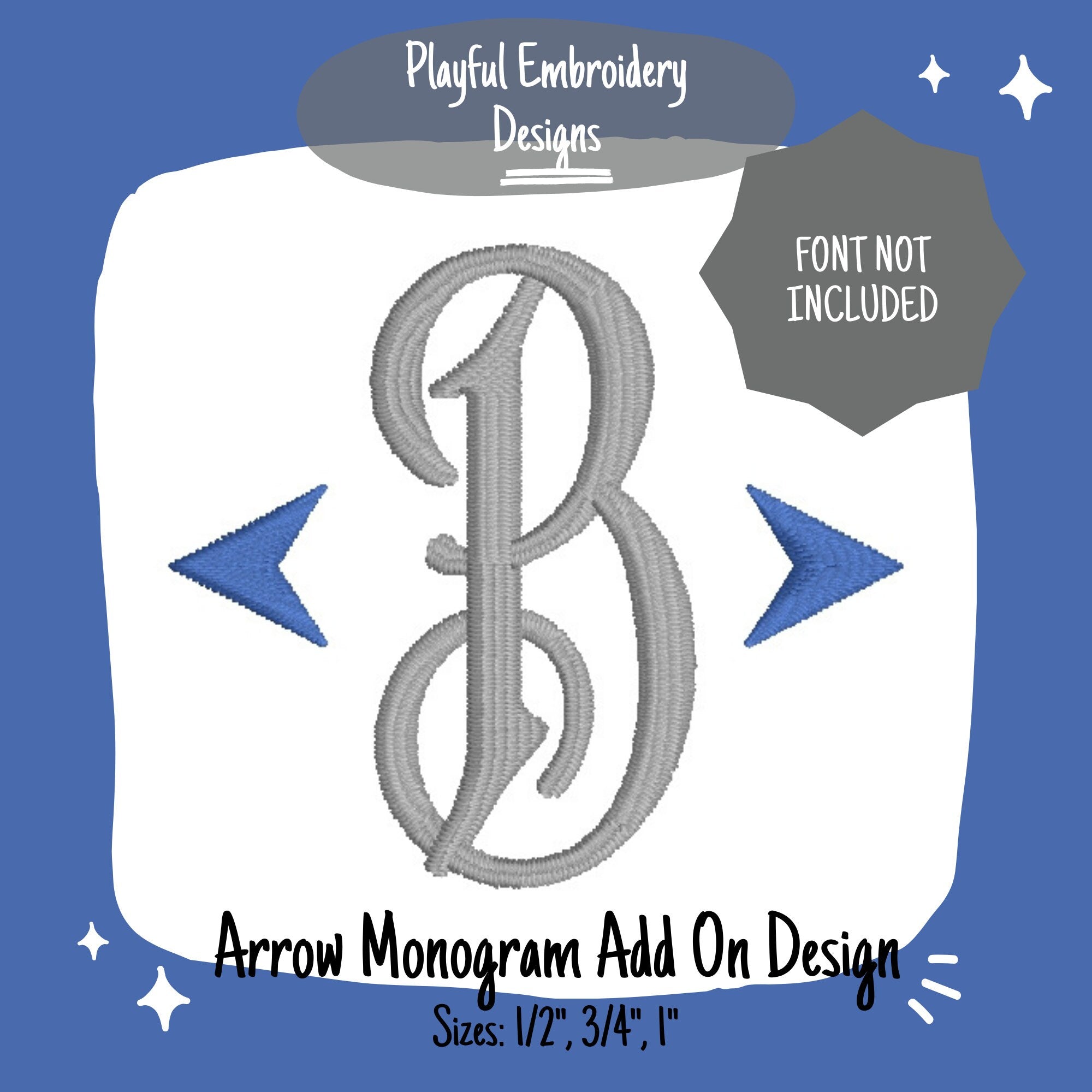Arrow Monogram Add On Embroidery Design, Arrow Machine Embroidery Design, Arrow Embroidery Design
