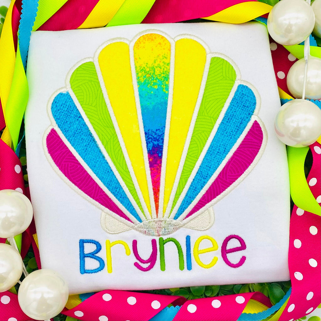 Shell Applique Design, Sea shell applique design, machine embroidery design