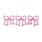 Satin Stitch Bow Trio Design, Bow Trio Machine Embroidery Design, Vintage Bow Design