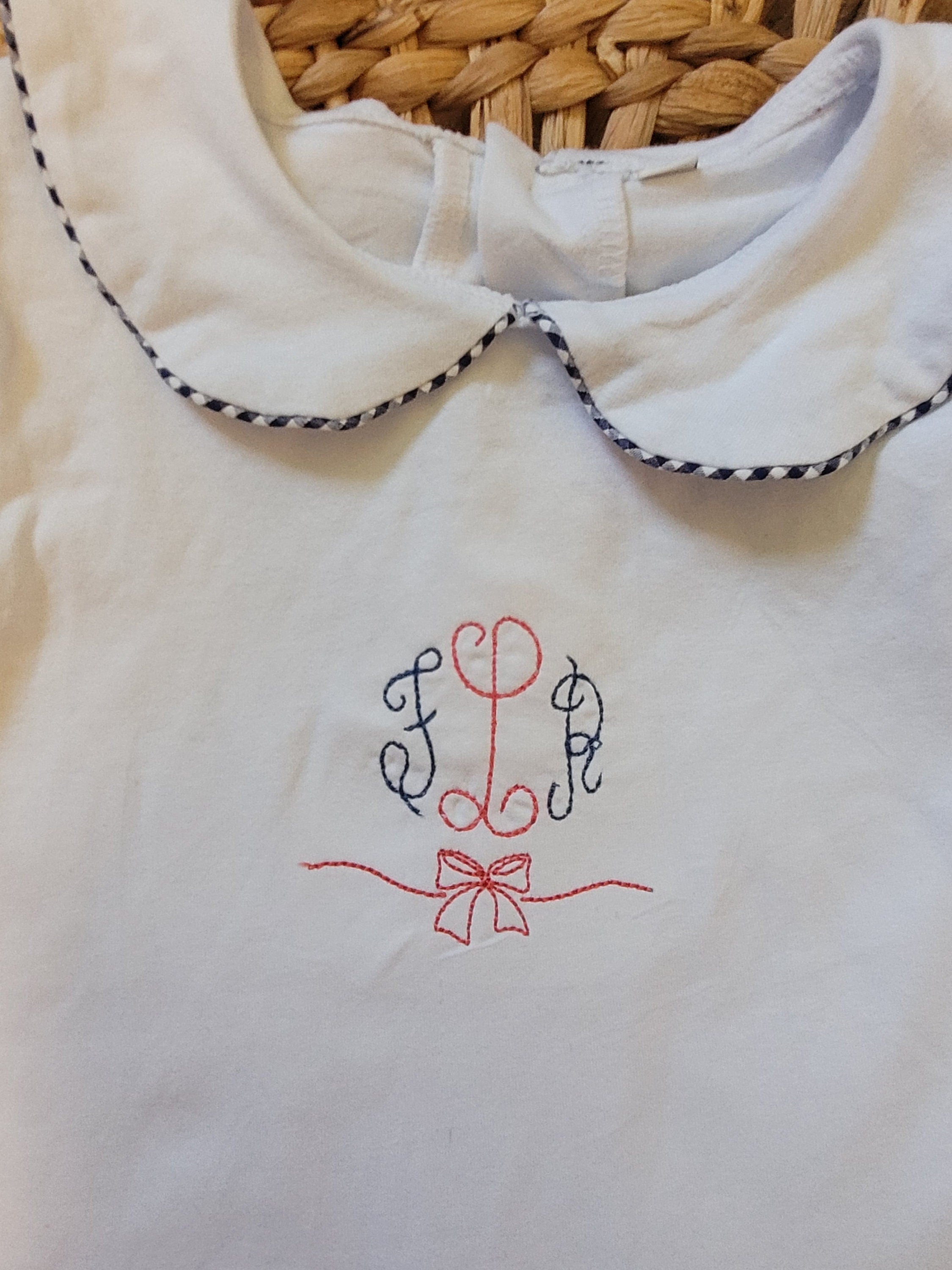Bean Stitch Bow Swash Machine Embroidery Design, Bean Stitch Bow Add On Embroidery Design, Monogram Add On Design