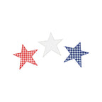 Star Trio Applique Machine Embroidery Design, Bean Stitch Star Applique Trio Design, Bean Stitch Applique Design, Patriotic Applique