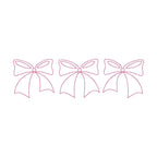 Bow Trio Machine Embroidery Design, Bean Stitch Bow Trio Design, Vintage Bow Design