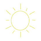 Large Sun Outline Machine Embroidery Design, Quick Stitch Sun Embroidery Design, Sunshine Back Stitch Design, 5 inch to 10 inch designs