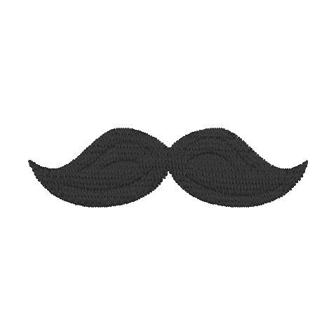 Mustache Mini Embroidery Design, Mustache Filled Mini Embroidery Design