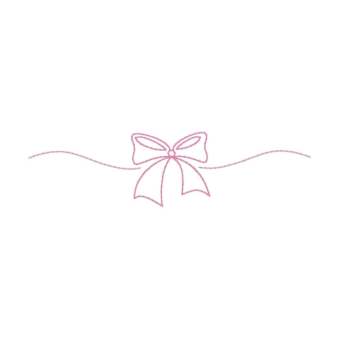 Bean Stitch Bow Swash Machine Embroidery Design, Bean Stitch Bow Add On Embroidery Design, Monogram Add On Design
