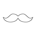 Mustache Outline Embroidery Design, Mustache Outline Embroidery Design