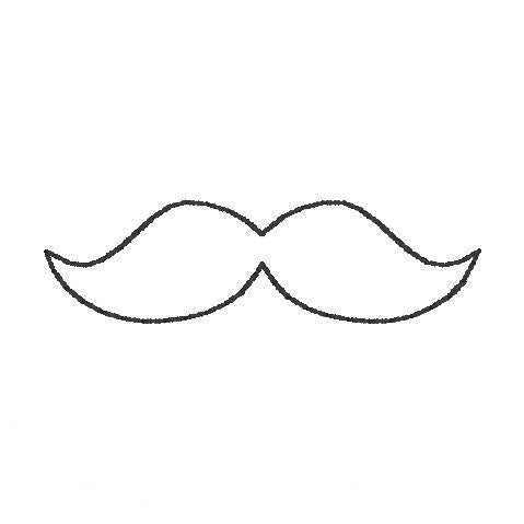 Mustache Outline Embroidery Design, Mustache Outline Embroidery Design