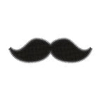 Mustache Zig Zag Stitch Applique Embroidery Design, Mustache Applique Embroidery Design