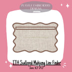 Scalloped In The Hoop Mahjong Line Finder Machine Embroidery Design, ITH Mahj Line Reader, Simple ITH Project, 5x7 hoop