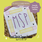 Pencil Sketch Square Monogram Frame for Machine Embroidery, Back to School Monogram Frame Design, Pencil Frame Design, Back to School Design