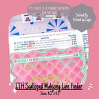 Scalloped In The Hoop Mahjong Line Finder Machine Embroidery Design, ITH Mahj Line Reader, Simple ITH Project, 5x7 hoop