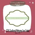 Scalloped In The Hoop Mahjong Line Finder Machine Embroidery Design, ITH Mahj Line Reader, Oval Mahjong Line Reader, 5x7 hoop
