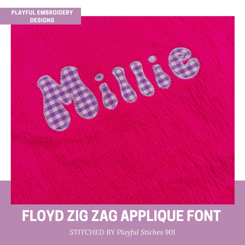 Retro Applique Monogram Design, Zig Zag Funky Applique Machine Embroidery Font, 2", 3", 4" font size, BX Monogram Font, Groovy Applique Font