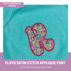Groovy Applique Font Design, Satin Stitch Funky Applique Machine Embroidery Font, 2", 3", 4" font size, BX Monogram Font, Retro Font