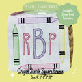 Crayon Sketch Frame Embroidery Design, Back to School Sketch Machine Embroidery Design, Preschool Sketch Design, Preschool Monogram Frame