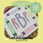 Crayon Sketch Frame Embroidery Design, Back to School Sketch Machine Embroidery Design, Preschool Sketch Design, Preschool Monogram Frame