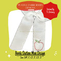 Apple Outline Machine Embroidery Design, Backstitch Apple Outline Design, Tiny Apple Outline Embroidery Design, Apple Design for Hairbow