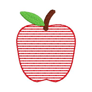 Apple Sketch Mini Machine Embroidery Design, Apple Mini Design, Sketch Apple Design, Back to School Embroidery Design