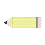 Pencil Sketch Mini Embroidery Design, Pencil Mini Machine Embroidery Design, Pencil Mini Design, Back to School Design
