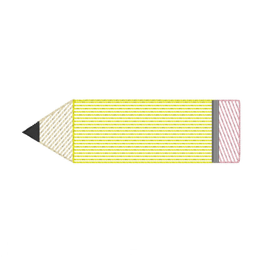 Pencil Sketch Mini Embroidery Design, Pencil Mini Machine Embroidery Design, Pencil Mini Design, Back to School Design