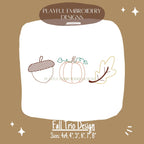 Fall Trio Machine Embroidery Design, Acorn Design, Pumpkin Design, Leaf Design, Fall Trio Design, Autumn Trio Embroidery Design