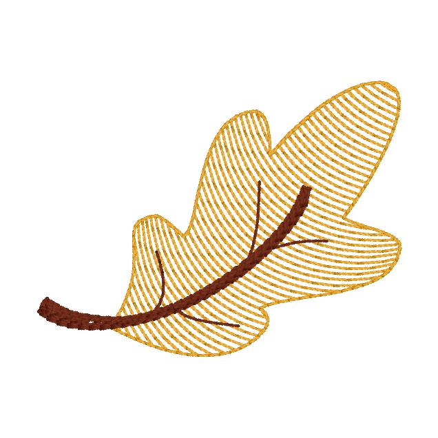 Fall Leaf Sketch Machine Embroidery Design, Oak Leaf Embroidery Design, Sketch Leaf Design, Fall Embroidery