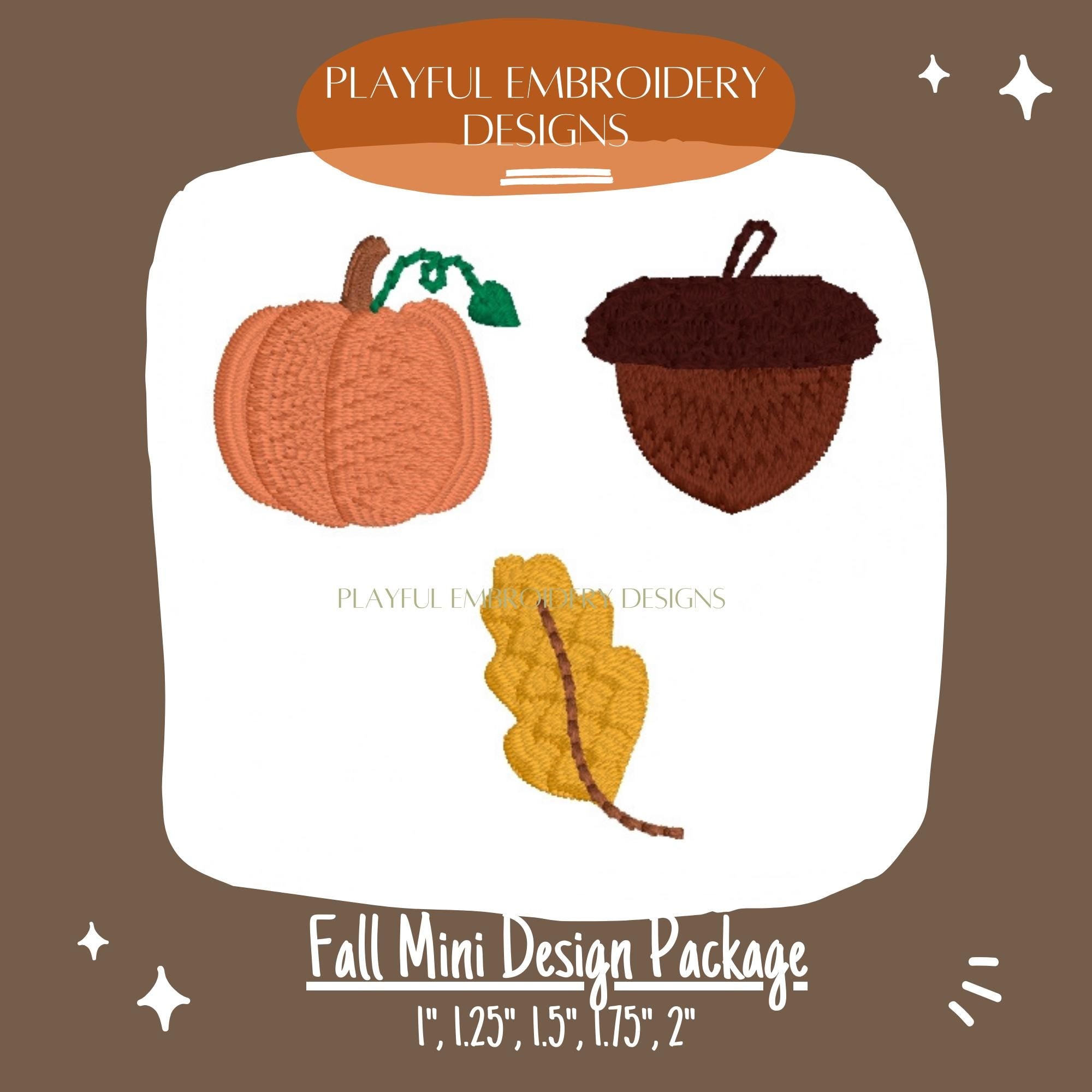 Fall Mini Machine Embroidery Designs, Fall Embroidery Package, Fall Satin Mini Designs, Pumpkin Mini Design, Acorn Mini Design, Leaf Mini