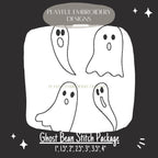 Package of Ghost Outlines Machine Embroidery Design, Bean Stitch Ghost Design, Quick Stitch Ghost Embroidery Design, Ghost Package Design