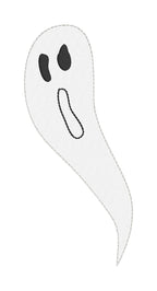 Bean Stitch Ghost Applique Machine Embroidery Design Package, Applique Ghost Designs, Four Ghost Applique Designs, Bean Stitch Applique