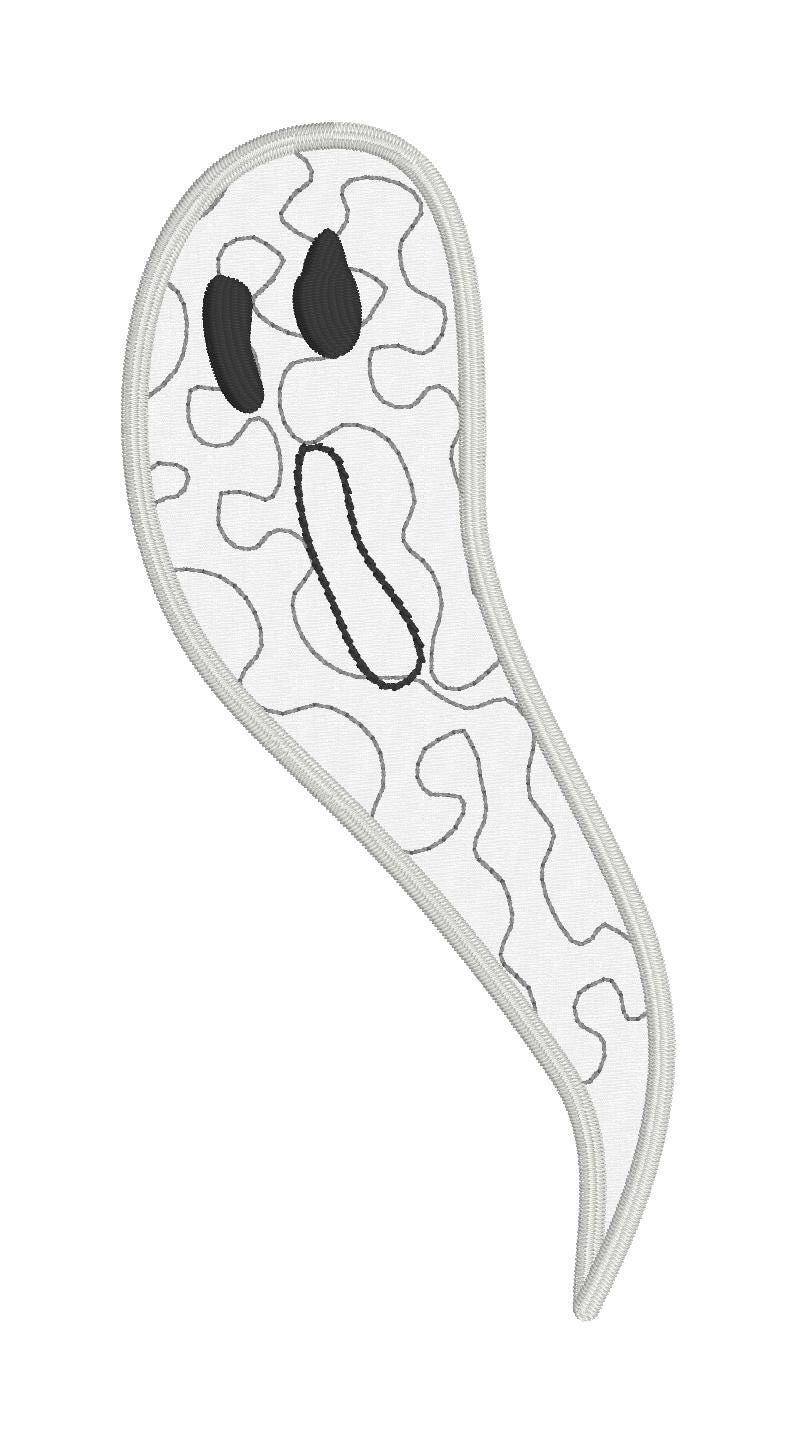 Quilted Ghost Applique Machine Embroidery Design, Applique Ghost Design, Package of Quilted Ghost Applique Designs, Quilted Applique