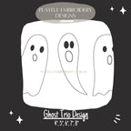 Ghost Trio Machine Embroidery Design, Bean Stitch Ghost Design, Ghost Trio Embroidery Design, Digitial Download, Quick Stitch Ghost